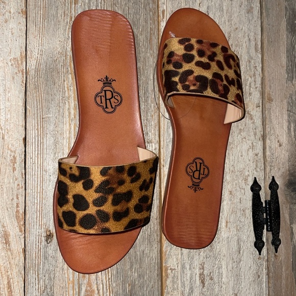 NWOT Women’s size 8 leopard print slide sandal - Picture 5 of 6